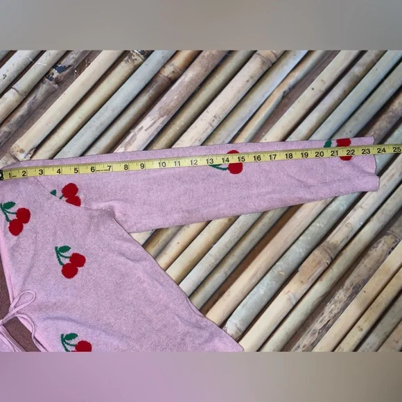 Pink Cherry Embroidered Cardigan - Picture 12 of 16